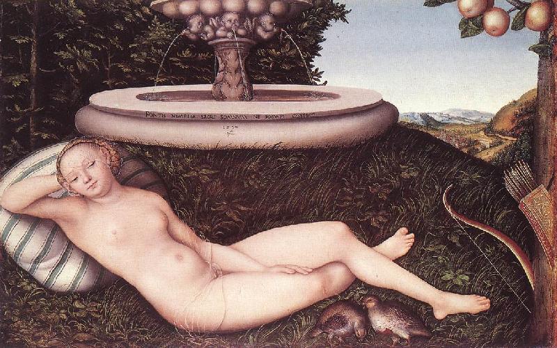 CRANACH, Lucas the Elder The Nymph of the Fountain fdg oil painting picture